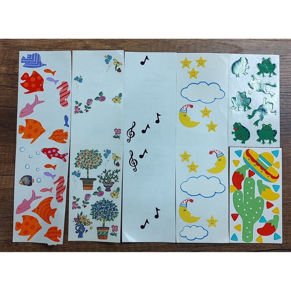 Frances Meyer Sticker Lot Full Partial Sheets Vintage Flower Frogs Fish Star S67
